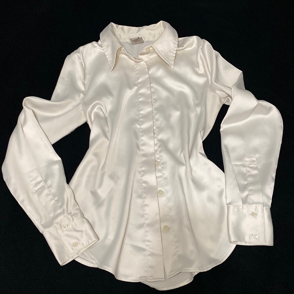 Worthington, xs, silky beige shirt